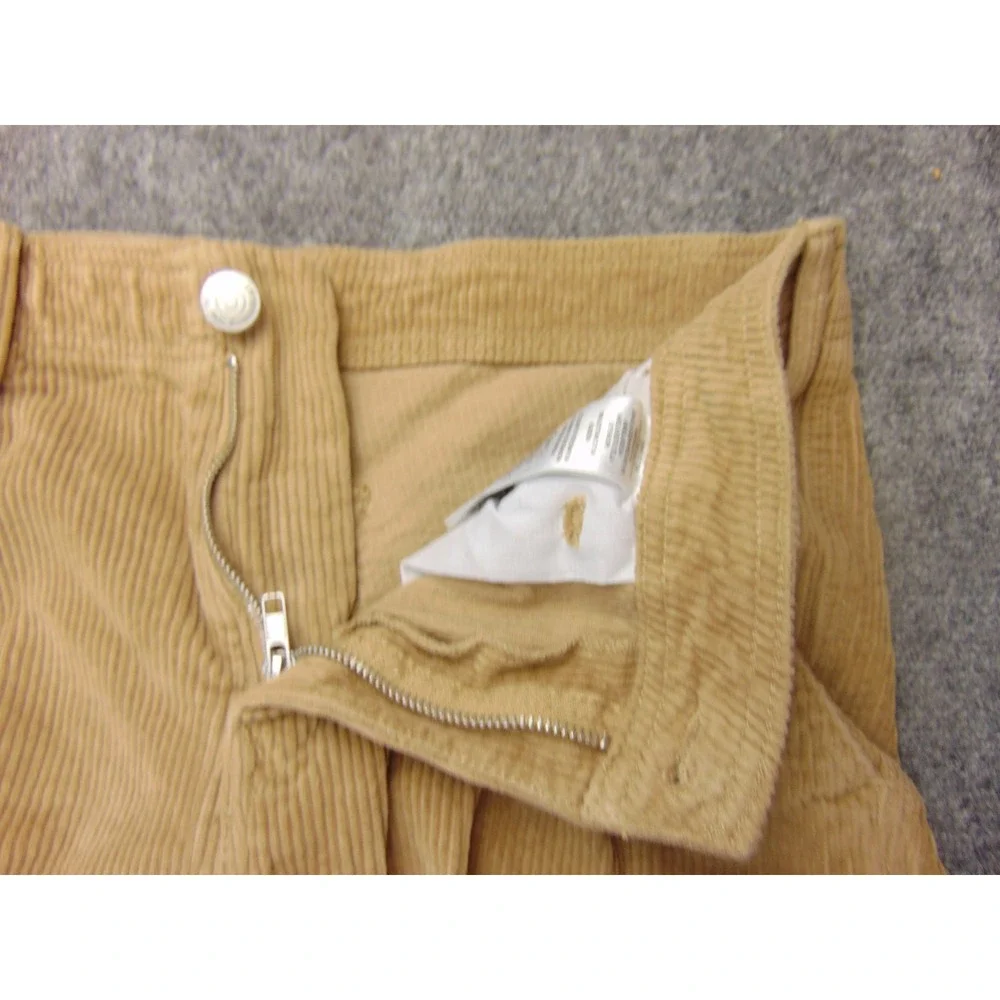 True Religion Cargo Pants Mens 31‎ Tan Solid Corduroy Y2K Streetwear Gorpcore